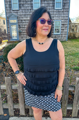 Lulu B Cha Cha Black Tank