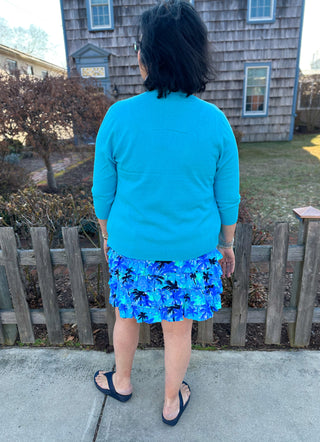 Lulu B Clear Turquoise Cardigan Sweater