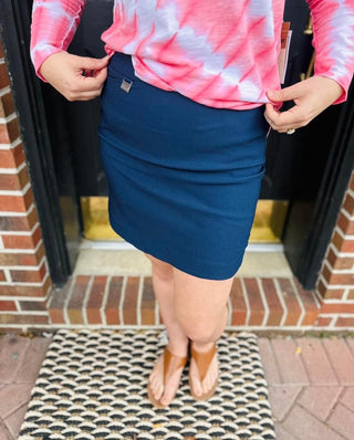 Lulu B Navy Pull on Skort