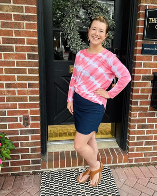 Lulu B Navy Pull on Skort