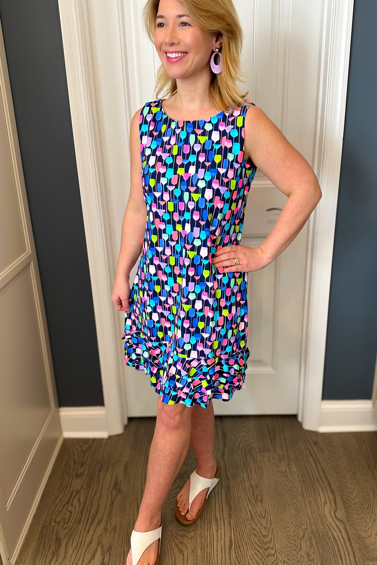 Lulu B Wine Dress with Ruffle Bottom – Blooming Boutique