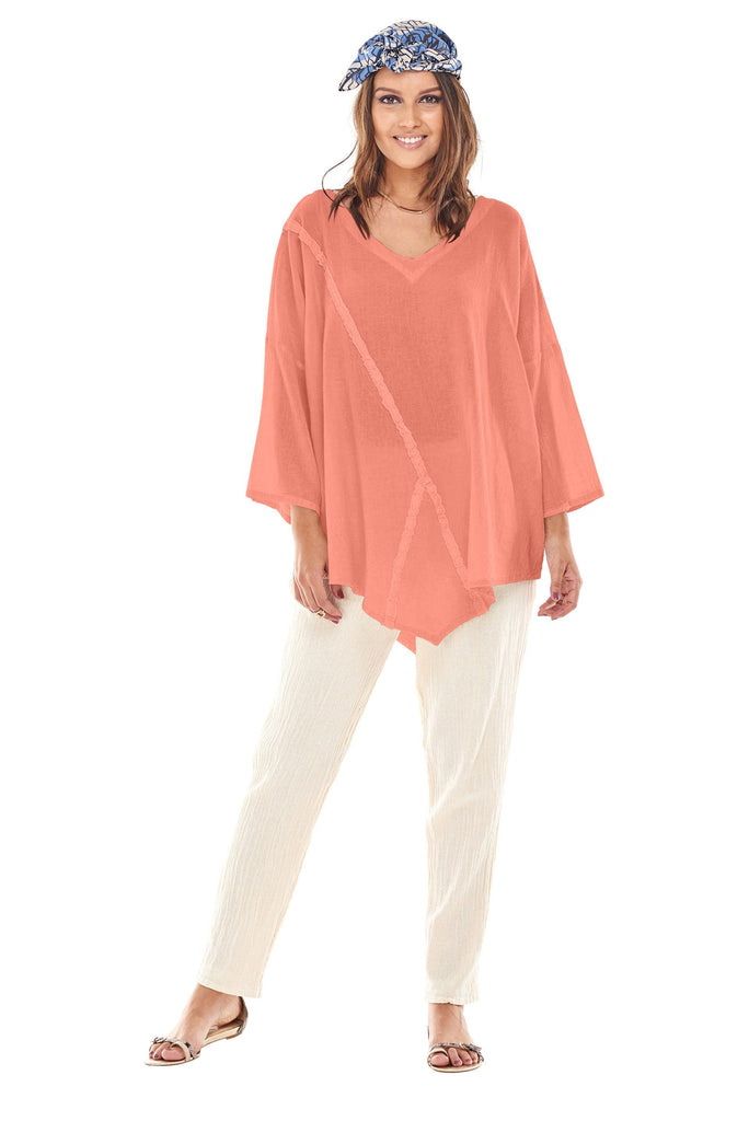 Oh My Gauze Aruba Peach Top at Blooming Boutique