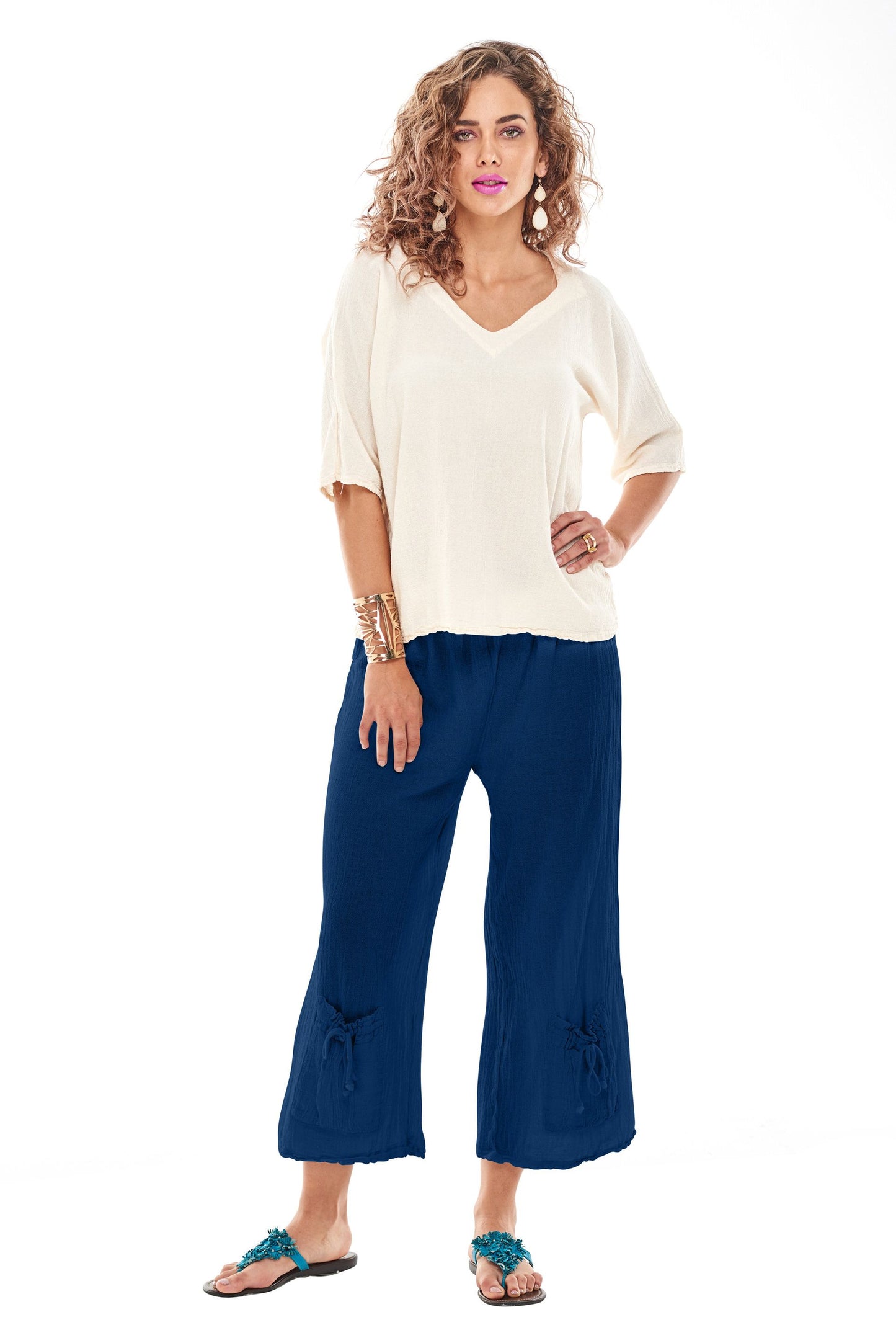 Oh My Gauze Sammy Pant Sapphire – Blooming Boutique