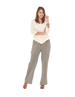 Oh My Gauze Basic Pants Taupe