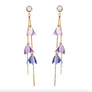 Purple Ombre Lily Bells Drop Earrings