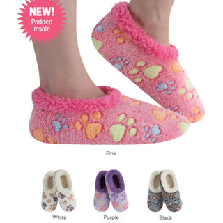 Paw print slippers best sale