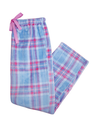 Pastel Dreams Plaid Velvety Fleece PJ Bottoms