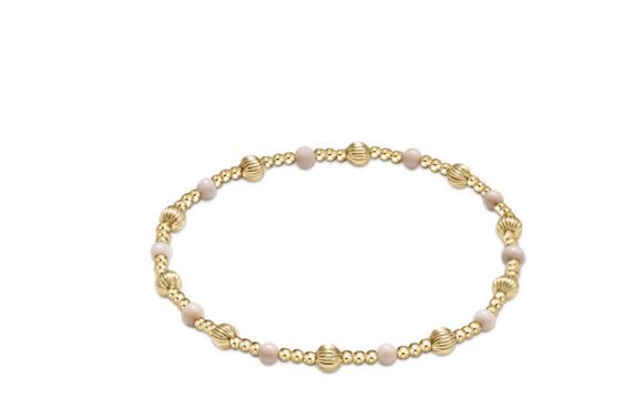 ENewton Dignity Sincerity Pattern 4mm Bead Bracelet Pink Opal