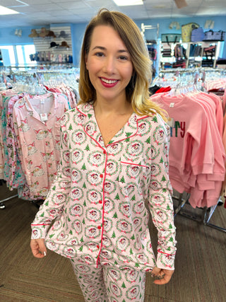Pink Santa Pajama Set