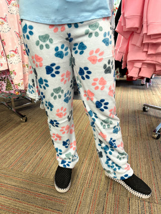 Plush Dog Paws Fleece Lounge Pants