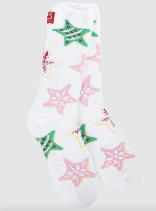 Star Sugar Cookies Holiday Christmas Cozy Crew Socks