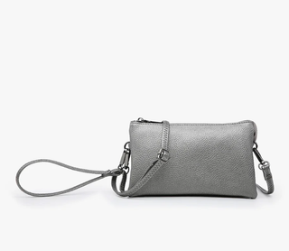 Jen & Co. Riley Vegan Crossbody - Gunmetal
