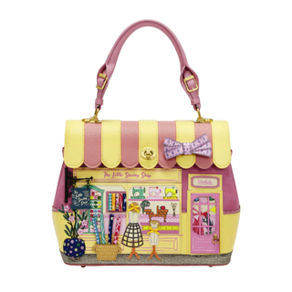 Vendula London Sewing Shop Raspberry Edition Grace Top Handle Bag