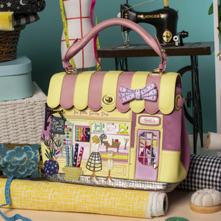 Vendula London Sewing Shop Raspberry Edition Grace Top Handle Bag