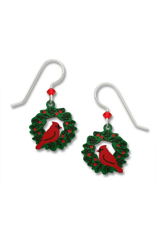 Sienna Sky Cardinal Wreath Earrings