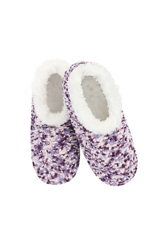 Snoozies Purple Popcorn Stitch