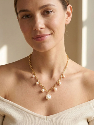 Sorrelli Amelia Pearl Tennis Necklace