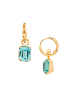 Sorrelli Aquamarine Octavia Huggie Hoop Earrings