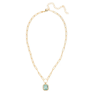 Sorrelli Aquamarine Octavia Scalloped Pendant Necklace