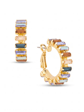 Sorrelli Bianca Hoop Earrings Denim Moon