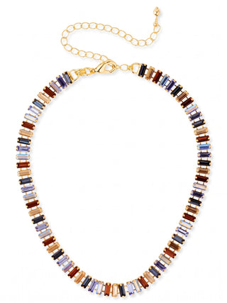 Sorrelli Bianca Tennis Necklace Denim Moon