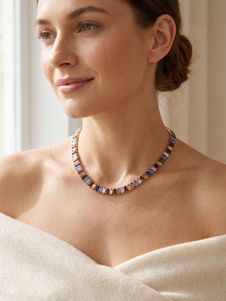 Sorrelli Bianca Tennis Necklace Denim Moon