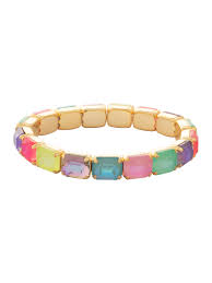 Sorrelli Candy Carnival 7 Inch Easton Emerald Cut Stretch Bracelet