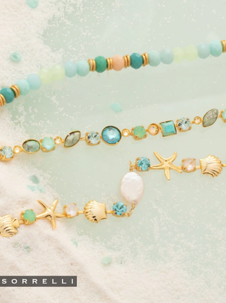 Sorrelli Coastal Dreams Asbury Beaded Tennis Necklace