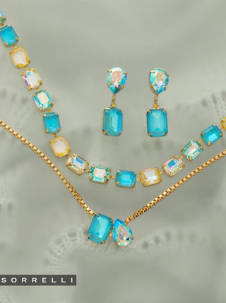 Sorrelli Coastal Dreams Emerald Pear Pendant Necklace