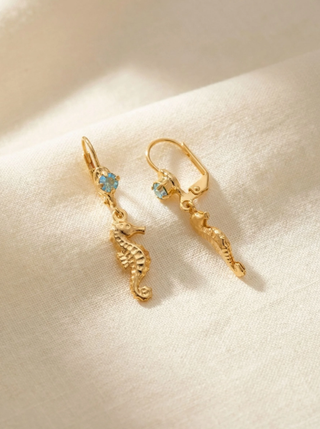 Sorrelli Coastal Dreams Seahorse Studded Dangle Earrings