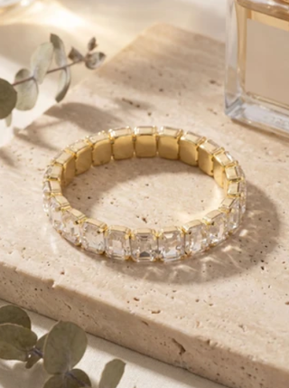 Sorrelli Crystal 8 inch Octavia Stretch Bracelet