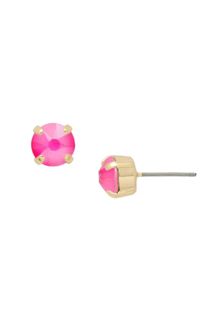 Sorrelli Electric Pink Simple Stud Earrings