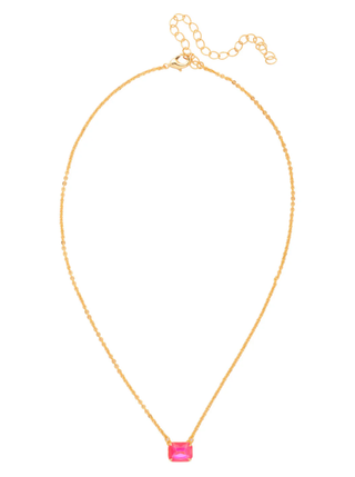 Sorrelli Electric Pink Single Crystal Pendant Necklace