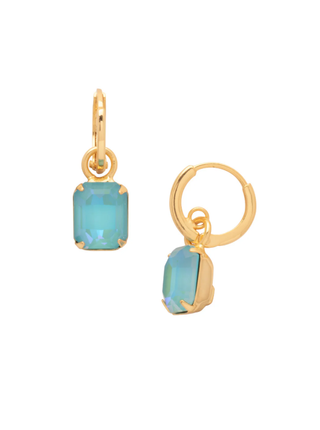 Sorrelli Gold Summer Blue Delite Octavia Huggie Hoops Earrings