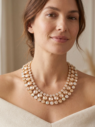 Sorrelli Golden Goddess Sloane Layered Statement Necklace