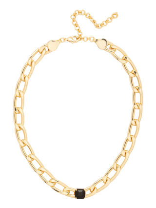 Sorrelli Jet Kirby Single Crystal Tennis Necklace