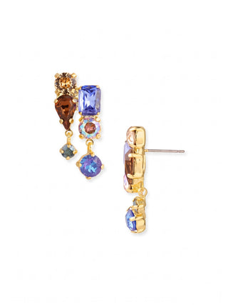 Sorrelli Moxie Dangle Earrings Denim Moon