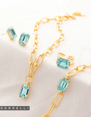 Sorrelli Nia Aquamarine Tennis Bracelet