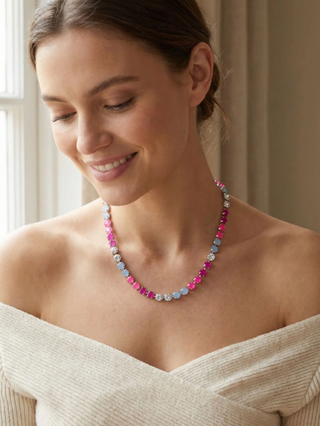 Sorrelli Peony Breeze Matilda Tennis Necklace