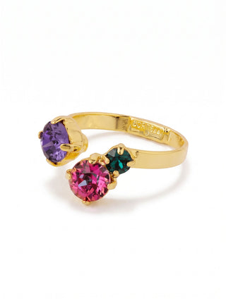 Sorrelli Royal Jewels Bubbles Adjustable Open Band Ring