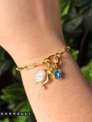 Sorrelli Seahorse Coastal Dreams Charm Tennis Bracelet
