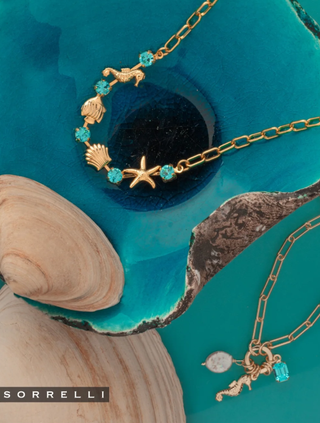 Sorrelli Seahorse Coastal Dreams Charm Tennis Bracelet
