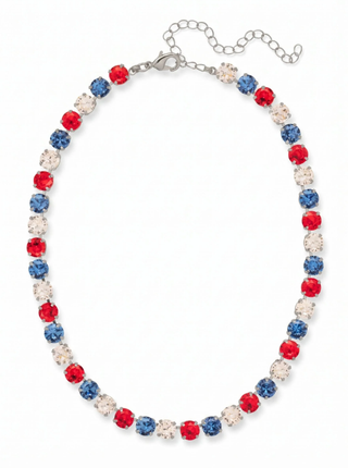 Sorrelli Stars and Stripes Matilda Tennis Necklace