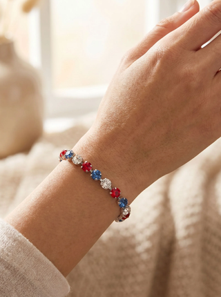 Sorrelli Stars and Stripes Sienna Tennis Bracelet