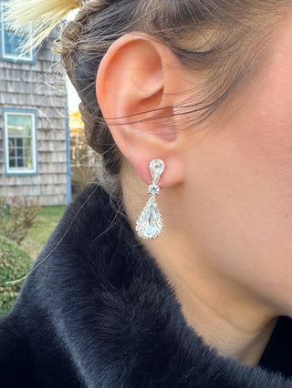 Sparkly crystal post-style earrings