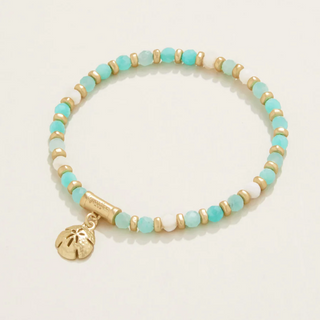 Spartina 449 Calm Waters Stretch Bracelet-4mm Amazonite