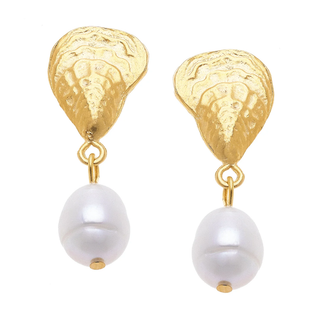 Susan Shaw Oyster Pearl Drop Earrings