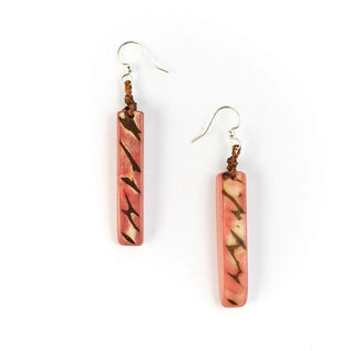 Tagua Amazon Pink Earrings