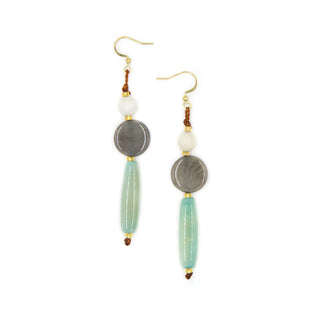 Tagua Dionne Earrings Green Combo