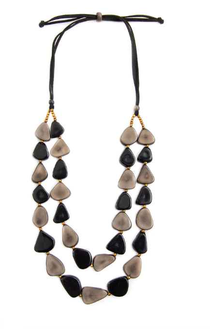 Marlene Black and Charcoal Necklace